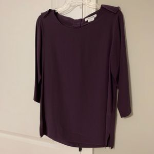Purple silk Lacoste top